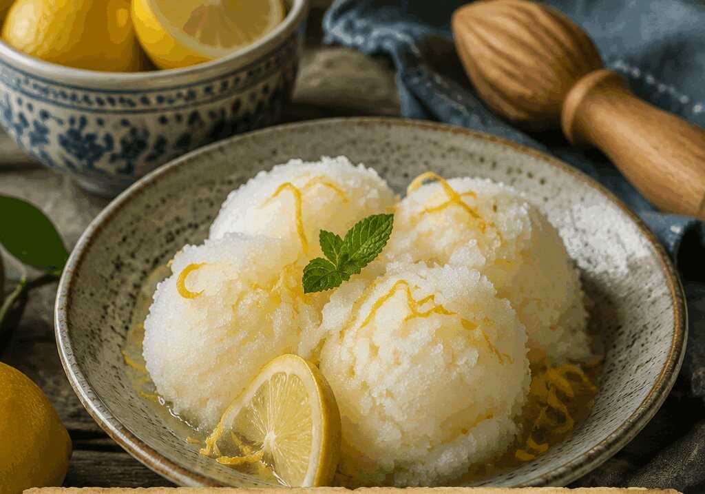 Sorbetto al Limone Fatto in Casa