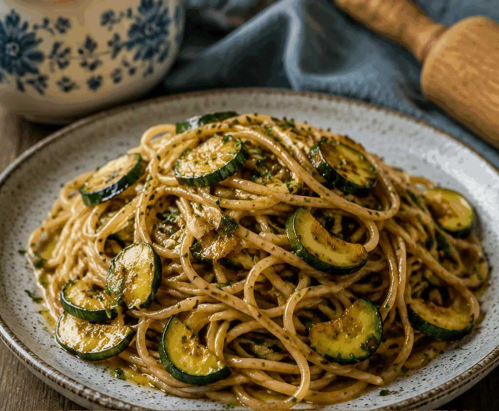 Spaghetti Integrali Aglio Olio e Zucchine