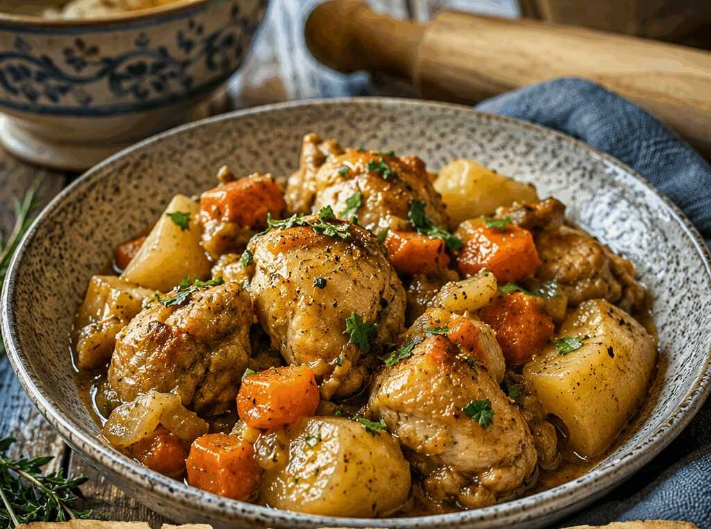 Spezzatino di Pollo con Carote e Patate