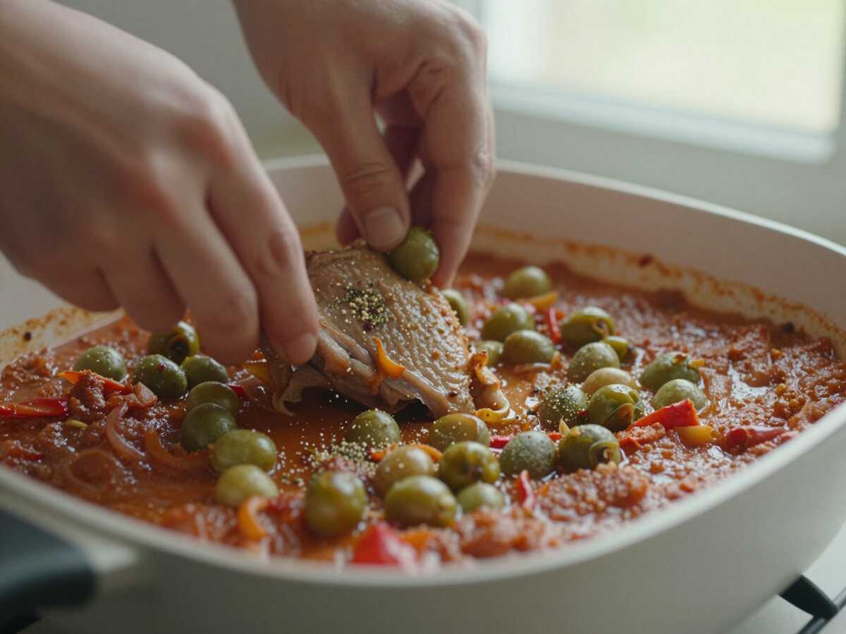 Un passaggio della preparazione — Spezzatino di Tacchino con Piselli: un Secondo Piatto Semplice, Gustoso e Confortante