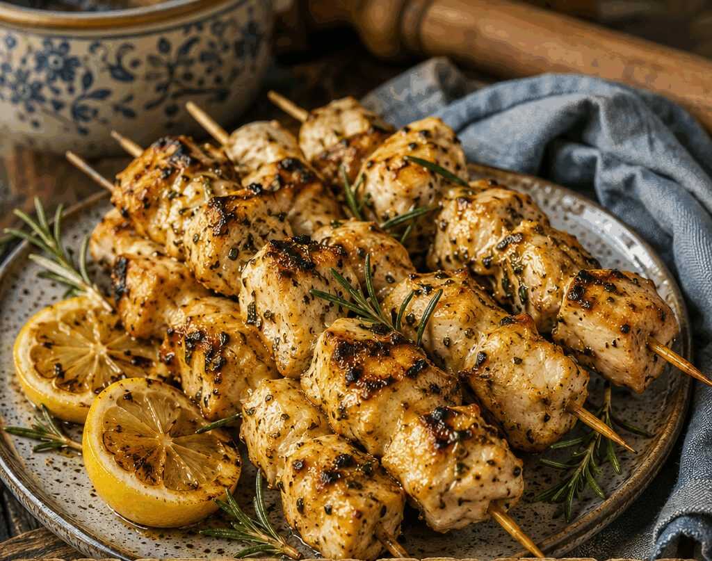 Spiedini di Pollo Marinati al Limone