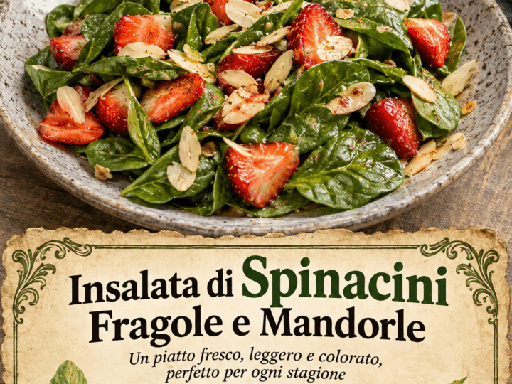 Insalata di Spinacini Fragole e Mandorle