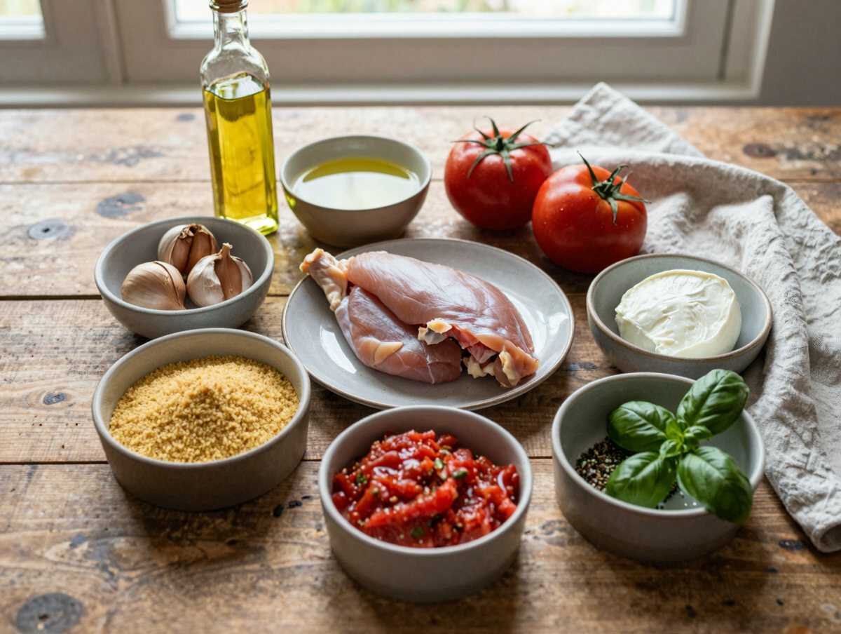 Gli ingredienti per Straccetti di Pollo alla Pizzaiola