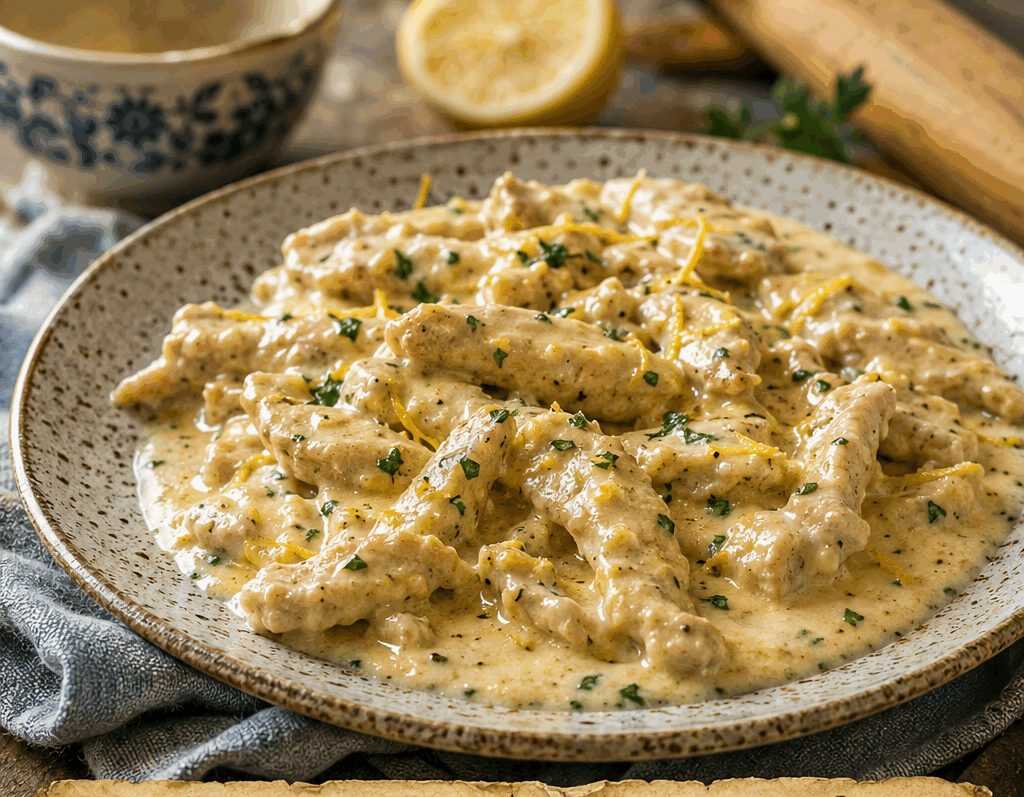 Straccetti di Pollo Cremosi al Limone