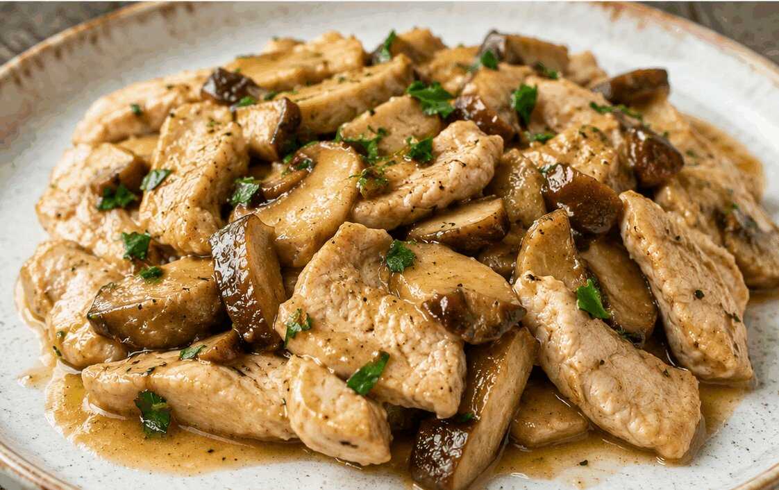 Straccetti di Tacchino ai Funghi Porcini: la Ricetta Veloce e Raffinata Pronta in 30 Minuti