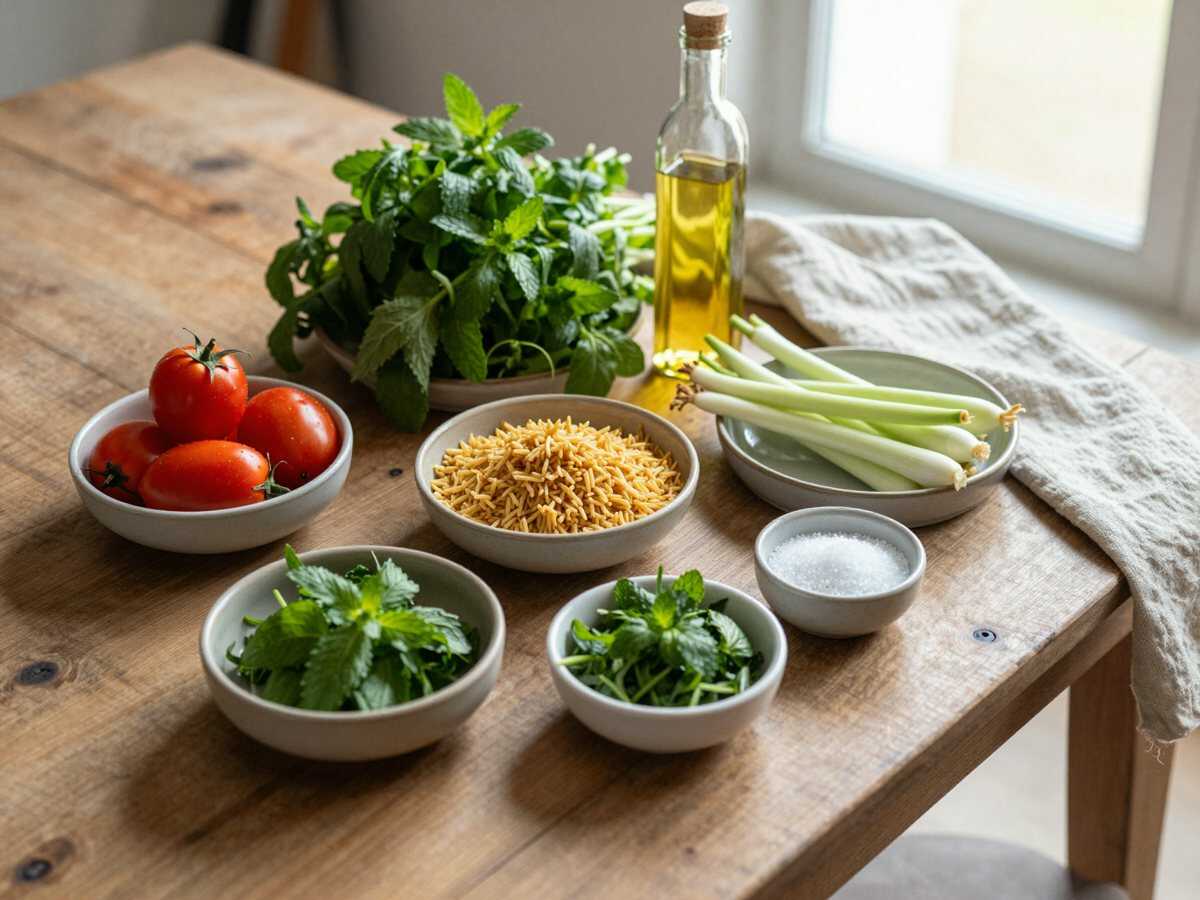 Gli ingredienti per Taboulé Libanese al Prezzemolo Fresco