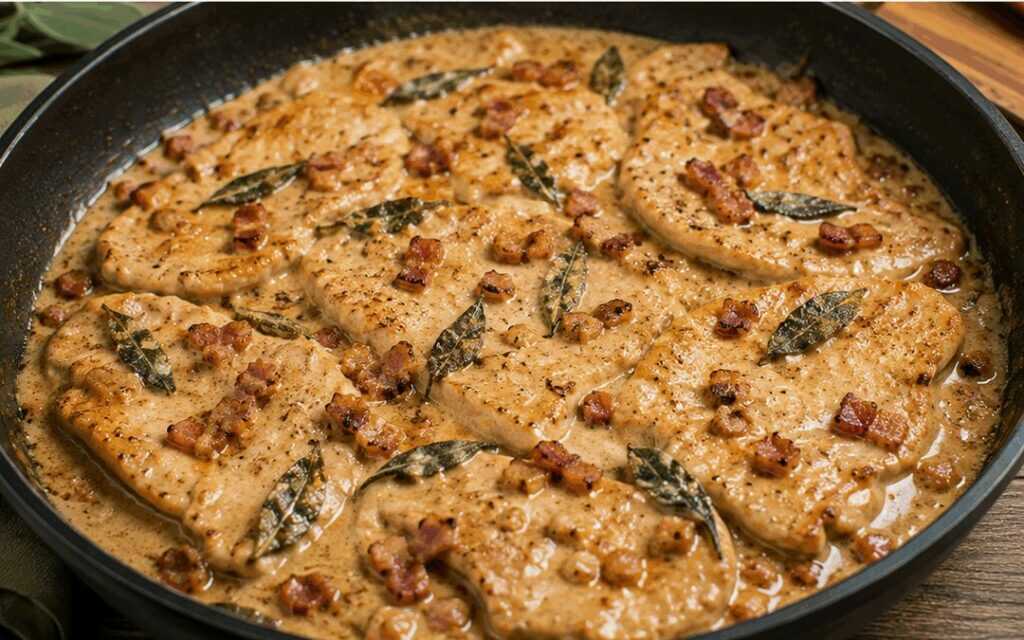Tacchino alla perugina con salvia e pancetta (Umbria)
