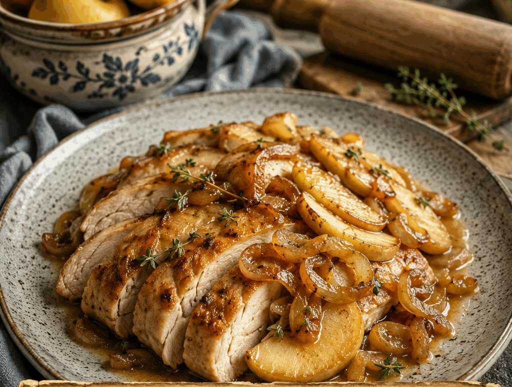 Tacchino alle Mele con Cipolle Caramellate