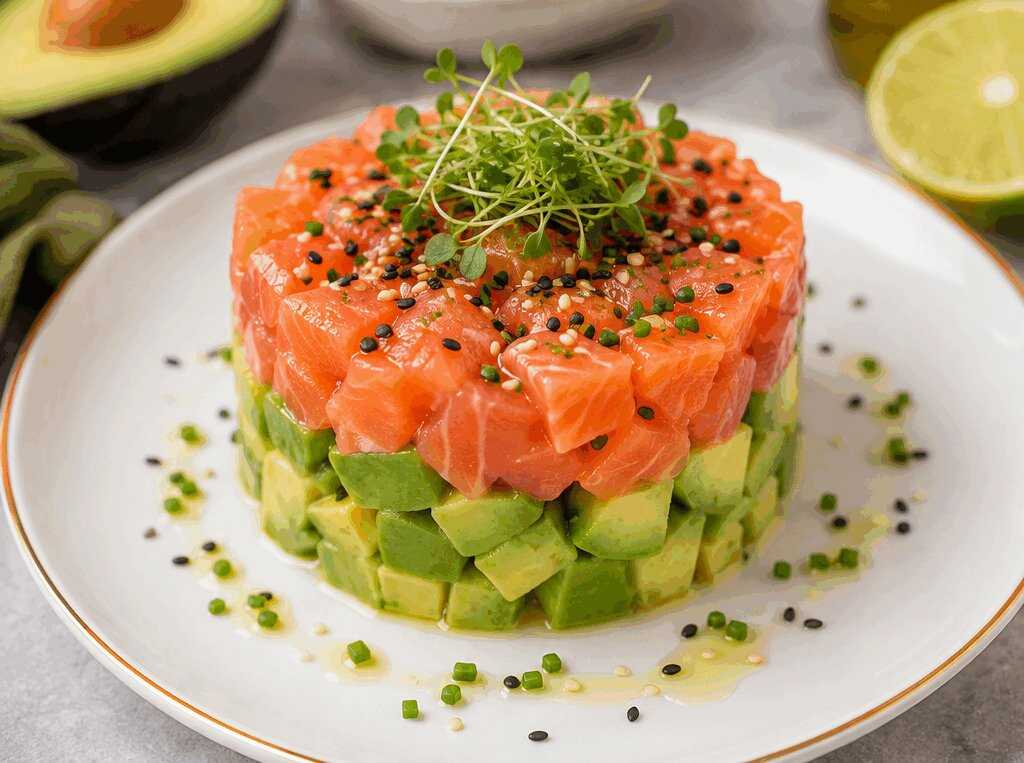 Tartare di Salmone e Avocado: la Ricetta Fresca ed Elegante Pronta in Soli 15 Minuti