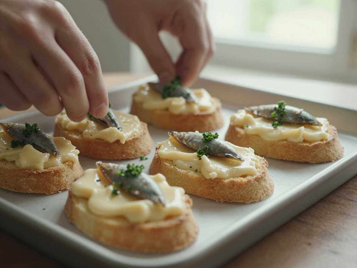Componi le tartine — Tartine con burro e alici in 15 minuti: le dosi giuste per un’apericena in quattro