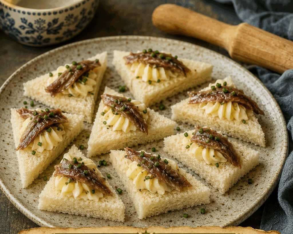Tartine con burro e alici per il buffet di compleanno: quante farne e come disporle sul vassoio