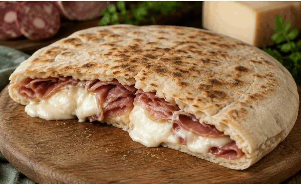 Torta al testo umbra ripiena