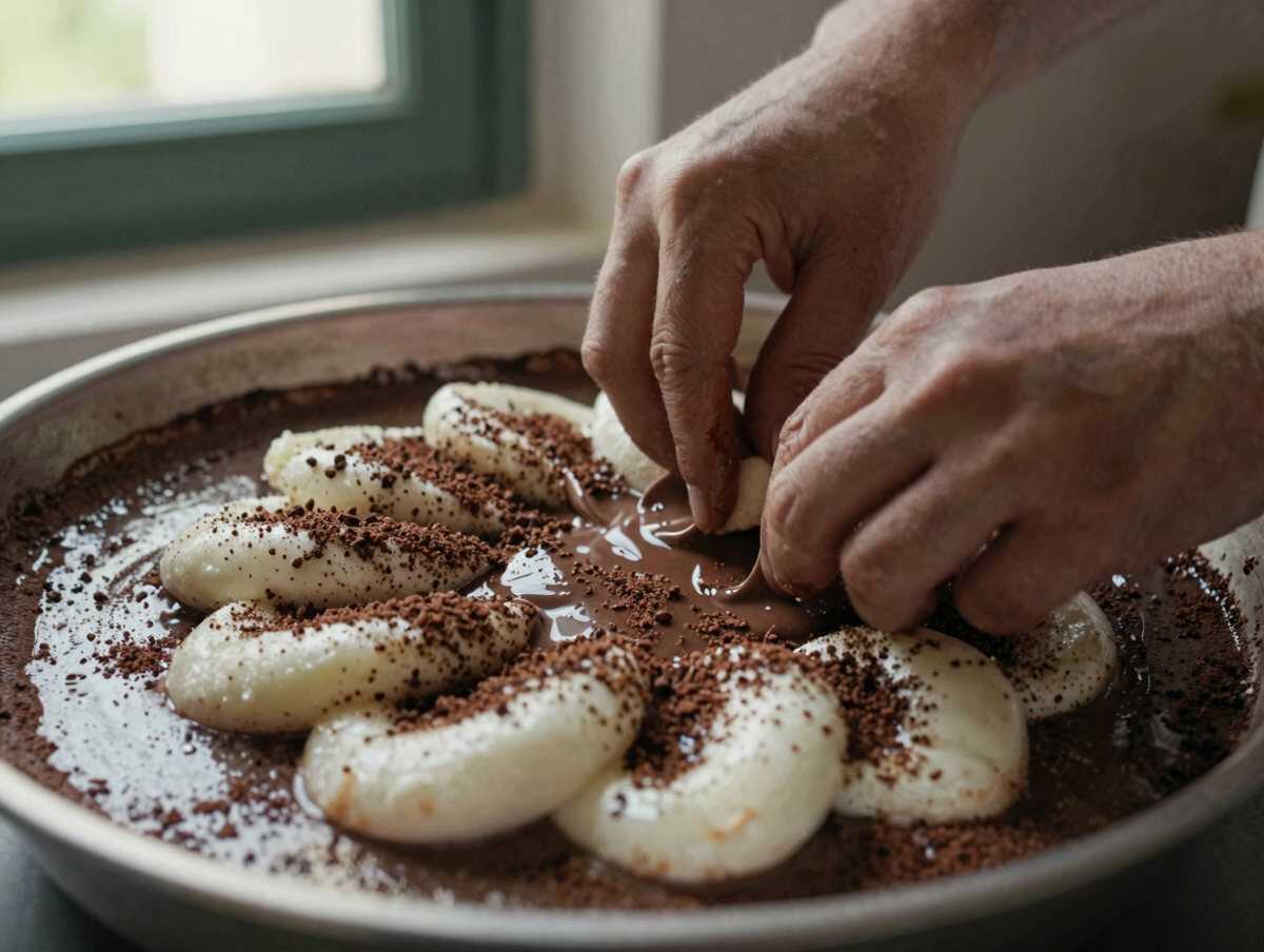 Un passaggio della preparazione — Torta Caprese al Cioccolato: il Dolce Tradizionale dell’Isola di Capri
