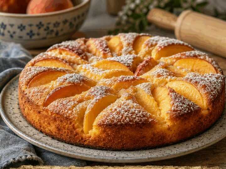 Torta di Pesche Soffice Estiva