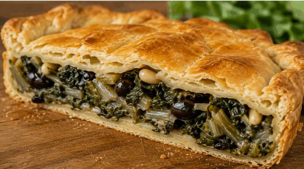 Torta rustica di scarola e olive – Campania
