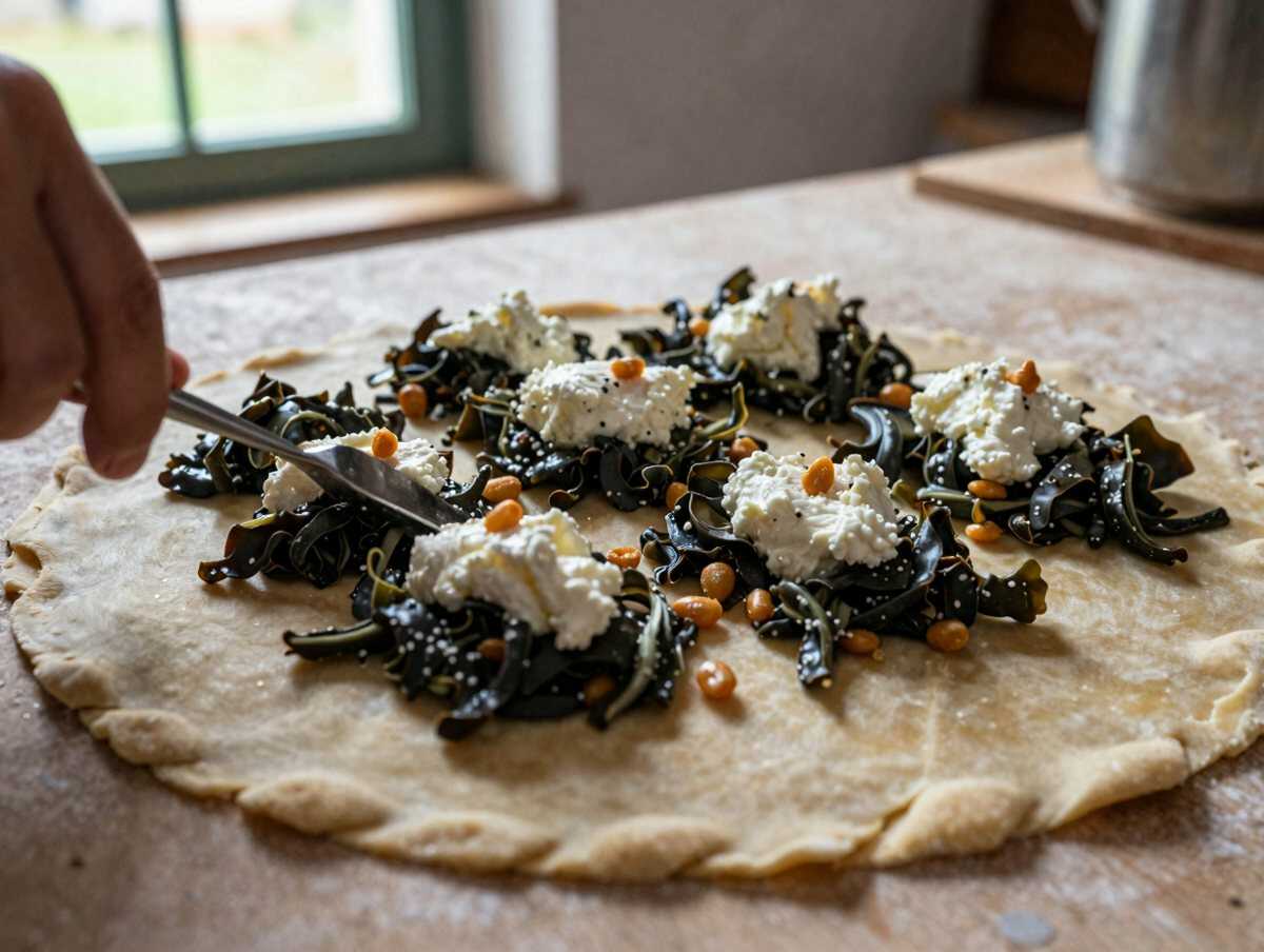 4. Assemblare la torta — Torta Salata con Bietole, Ricotta e Pinoli: una Ricetta Rustica della Tradizione Italiana
