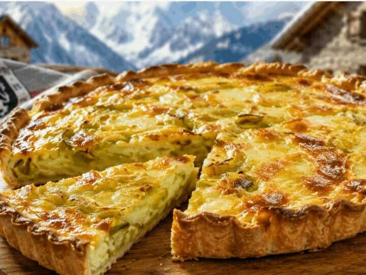 Torta Salata Valdostana con Fontina e Porri