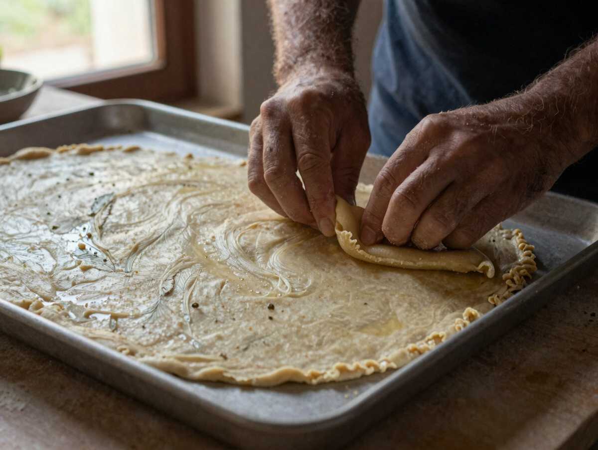5. Stendere la sfoglia — Torta Verde di Sanremo La torta salata ligure ricca di verdure