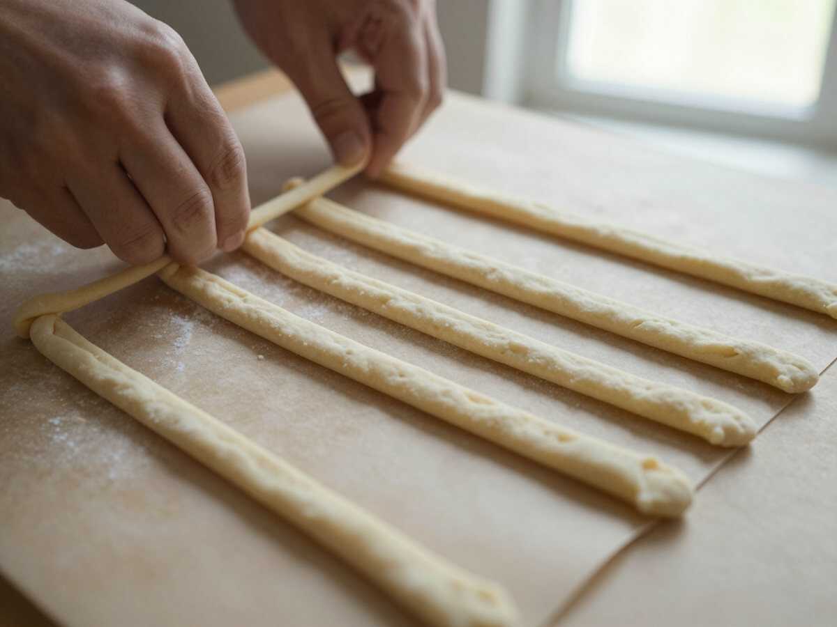 4. Formare la treccia — Treccia di Pane al Latte: la Ricetta Soffice e Dorata Ideale per Colazione e Merenda