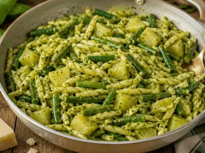 Trofie al pesto genovese con fagiolini e patate