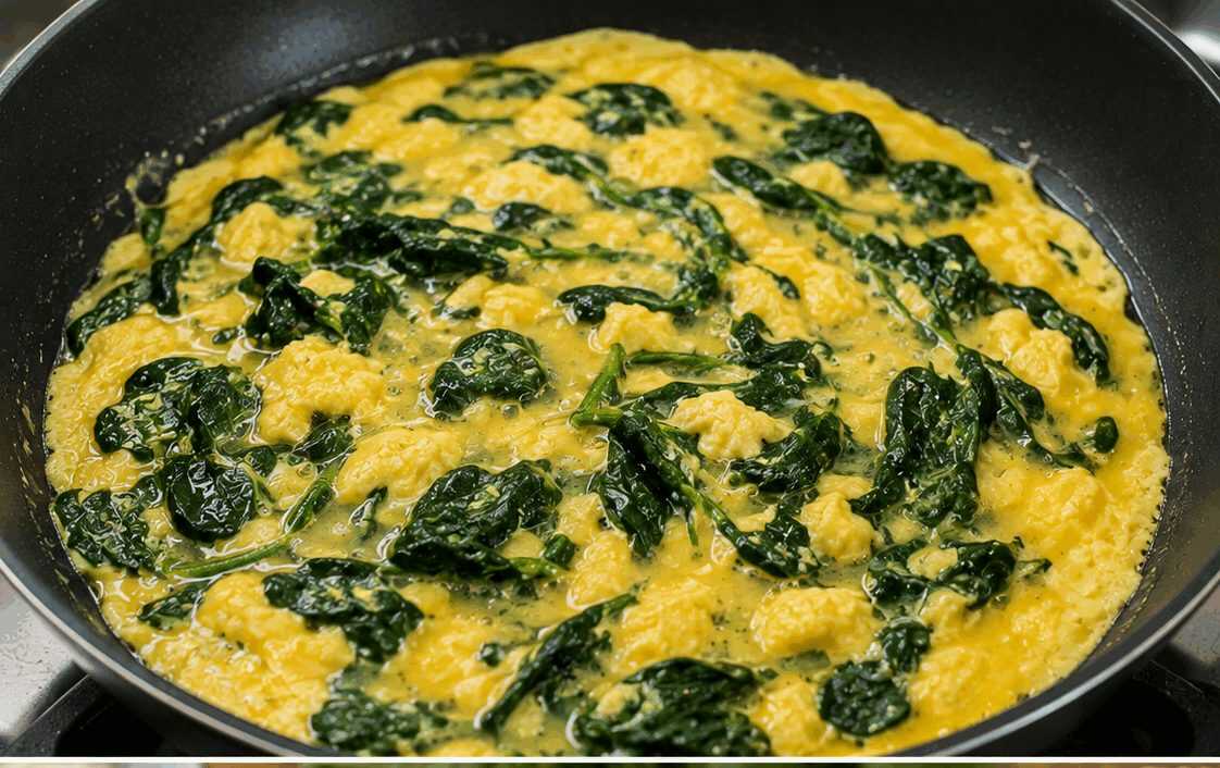 Uova Strapazzate con Spinaci e Parmigiano: la Ricetta Soffice e Gustosa Ideale per un Pasto Espresso