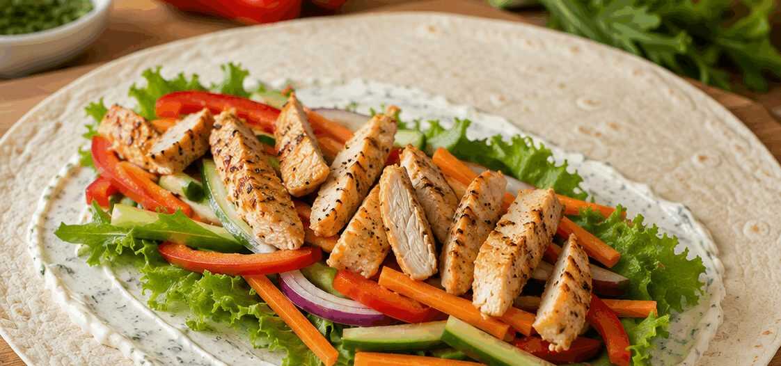 Wrap di Pollo e Verdure Croccanti: la Ricetta Leggera e Sfiziosa Perfetta per un Pranzo Veloce
