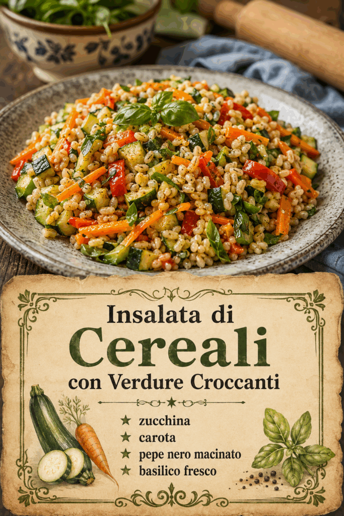 Insalata di Cereali con Verdure Croccanti