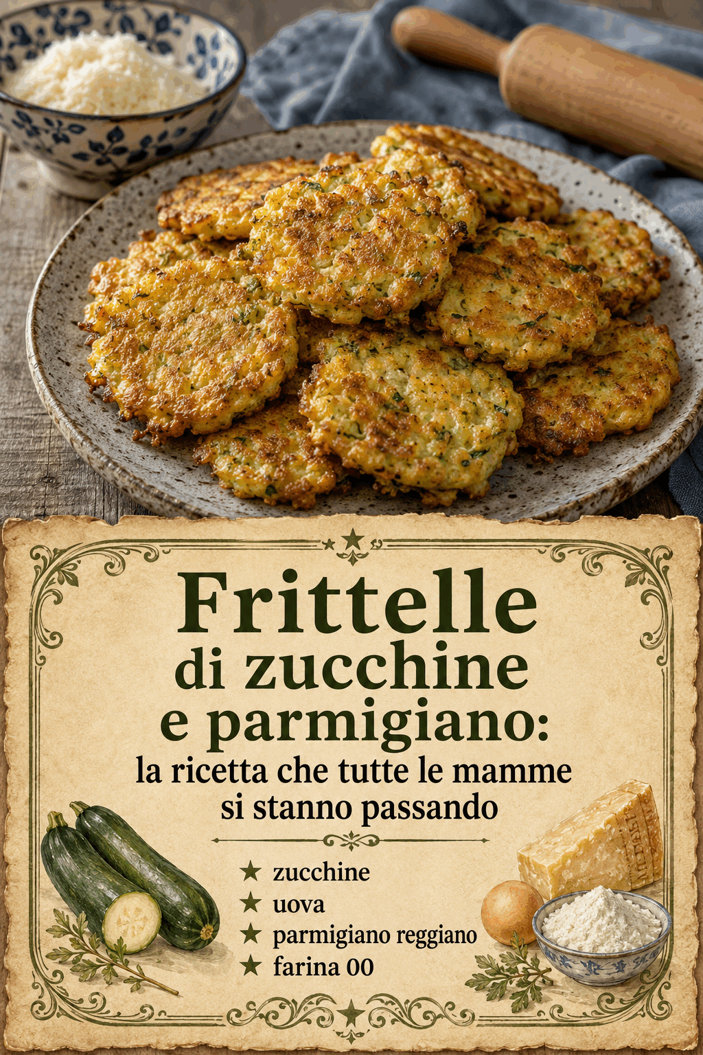 Frittelle di zucchine e parmigiano in versione mini per i bambini, anche al forno
