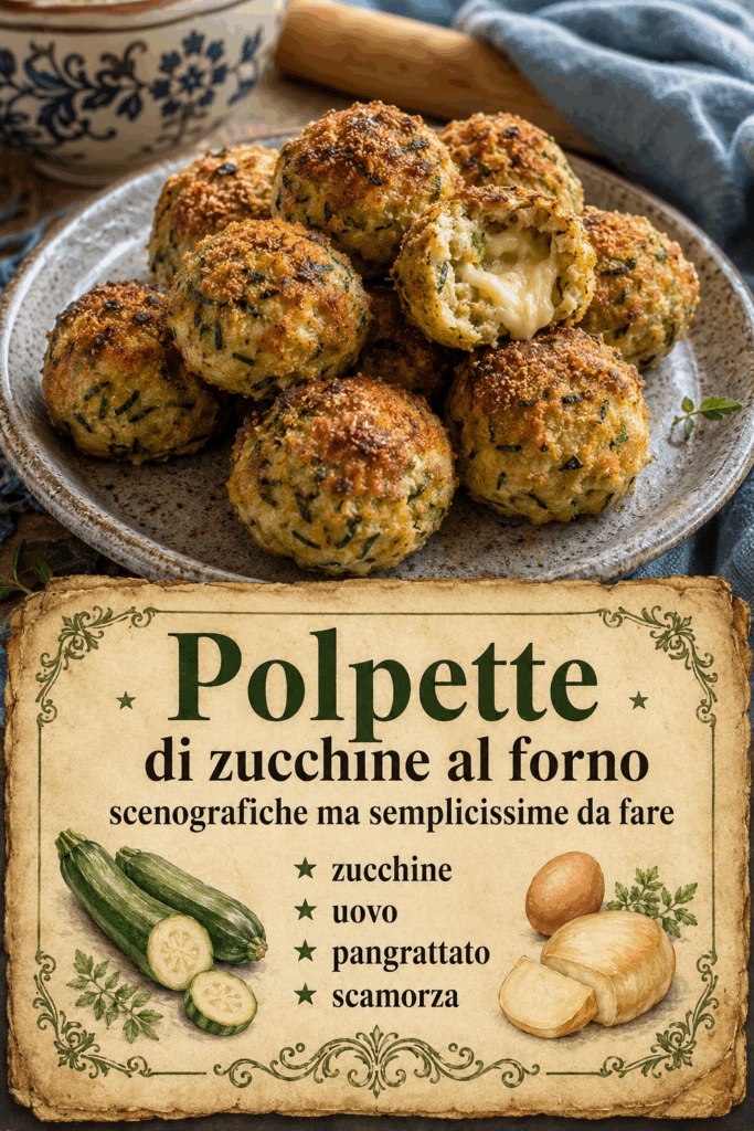 Polpette di zucchine al forno scenografiche ma semplicissime da fare