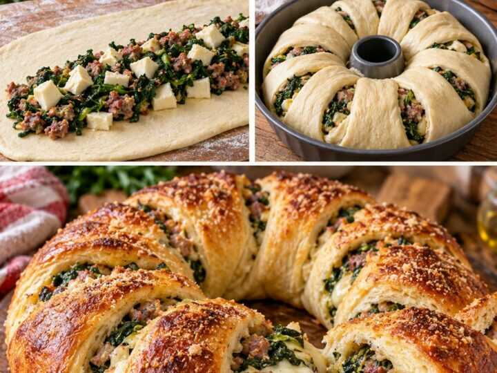 Corona di Pane Ripiena con Friarielli, Provola e Salsiccia – Campania