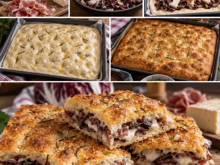 Focaccia Ripiena con Radicchio, Taleggio e Speck Croccante – Veneto