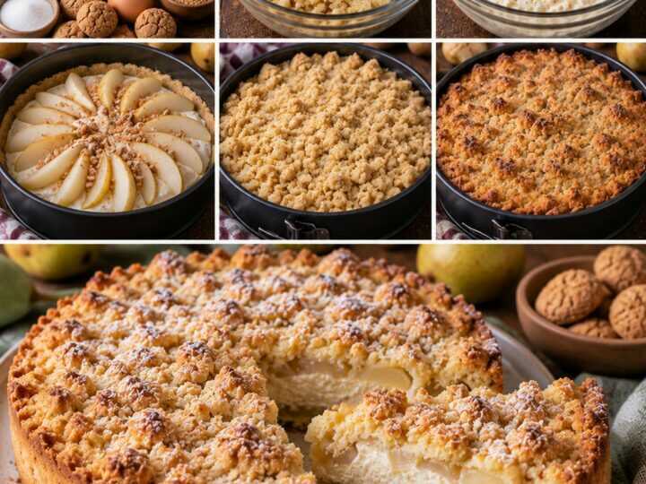 Sbriciolata alle Pere con Crema di Ricotta e Amaretti – Lombardia