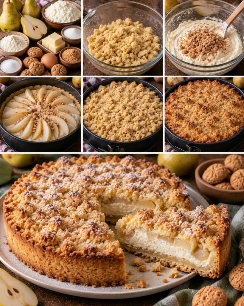 Sbriciolata alle Pere con Crema di Ricotta e Amaretti – Lombardia