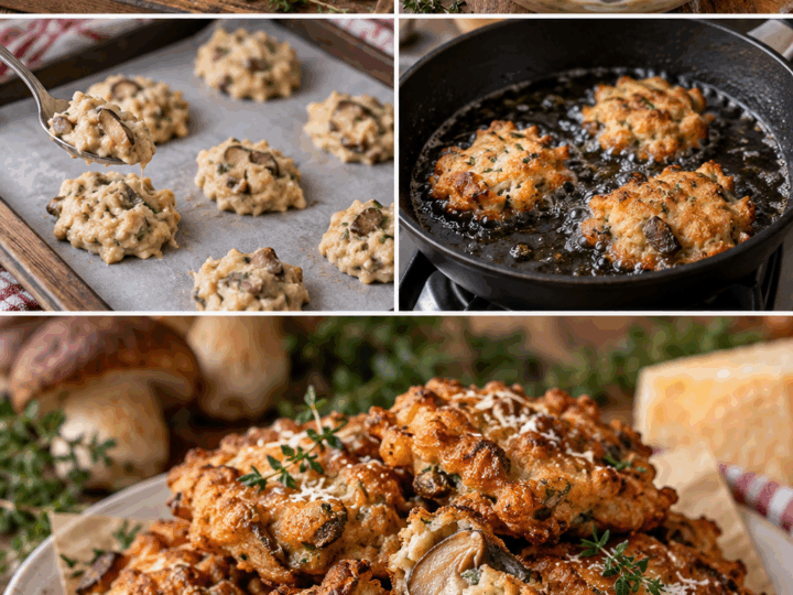 Frittelle di Porcini con Parmigiano e Timo – Emilia-Romagna