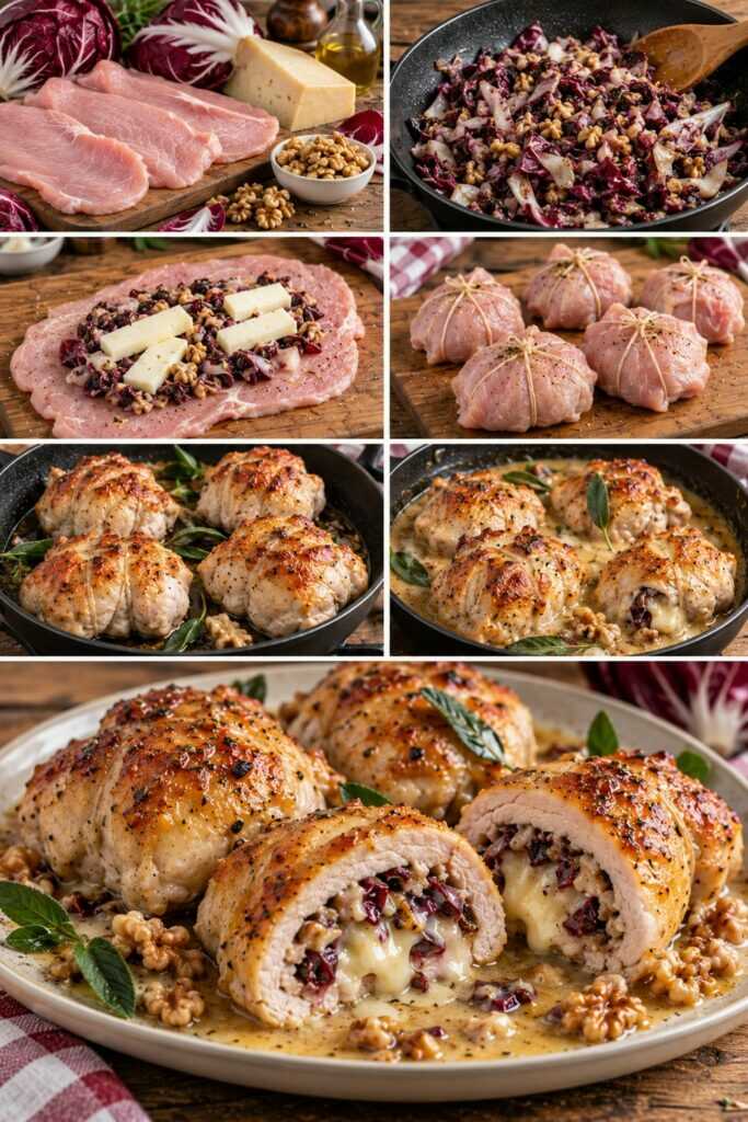 Fagottini di Tacchino con Radicchio, Montasio e Noci – Friuli-Venezia Giulia