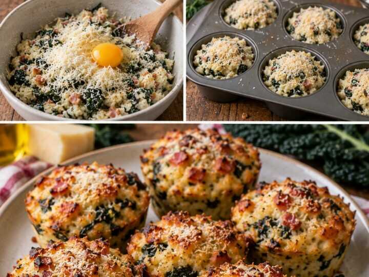 Tortini di Riso con Cavolo Nero, Pecorino e Pancetta – Toscana