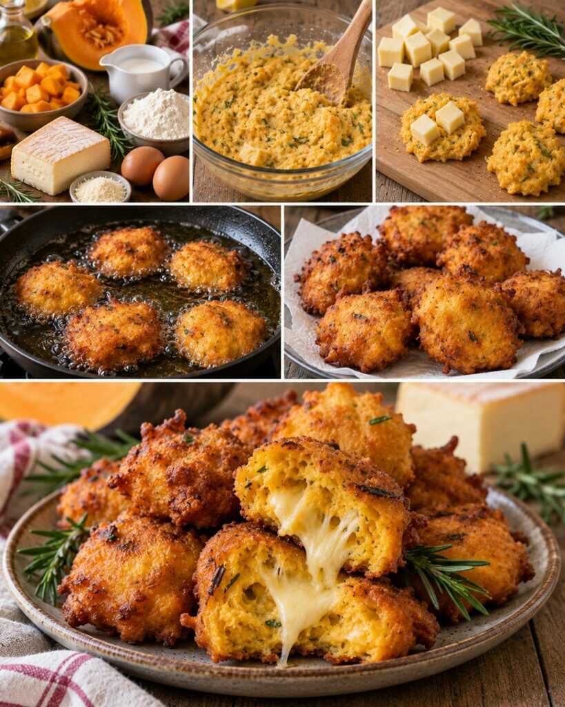 Frittelle Salate di Zucca con Taleggio e Rosmarino – Lombardia
