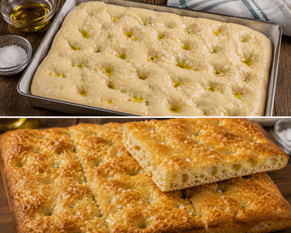 Focaccia di Voltri con Olio Extravergine e Sale Grosso – Liguria