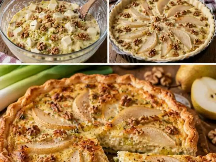 Torta Salata con Porri, Taleggio, Pere e Noci – Lombardia