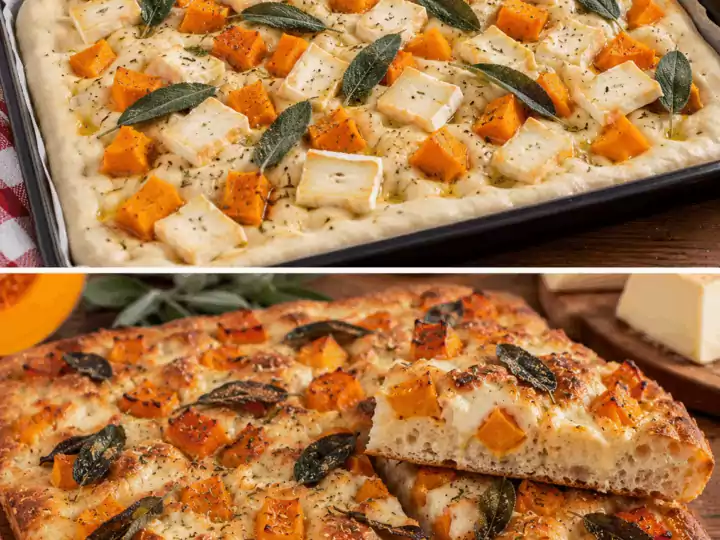 Focaccia con Zucca, Taleggio e Salvia Croccante – Lombardia