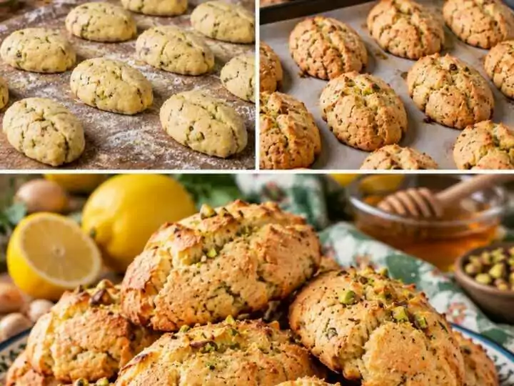 Biscotti Rustici alla Ricotta con Limone, Miele e Pistacchi – Sicilia