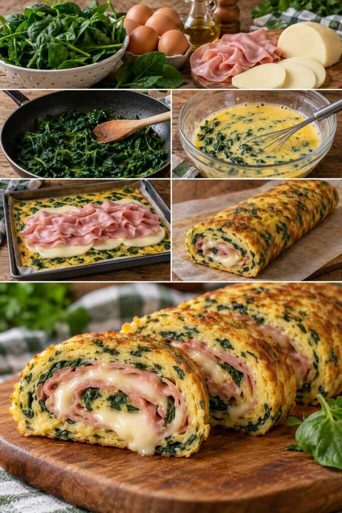 Frittata Arrotolata con Spinaci, Mortadella e Provolone Dolce