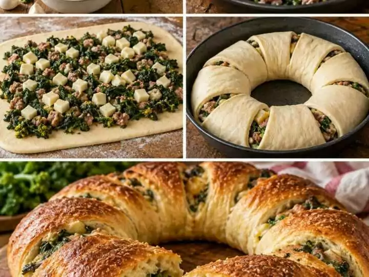 Corona Lievitata con Salsiccia, Friarielli e Provola – Campania