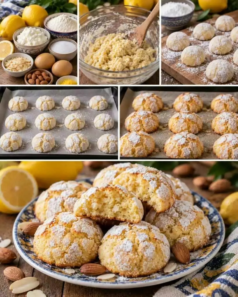 Biscotti Morbidi al Limone, Mandorle e Ricotta – Sicilia