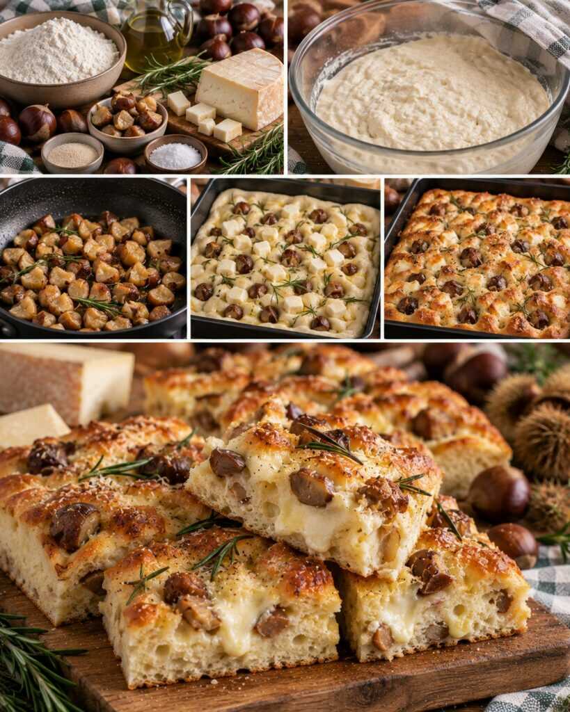 Focaccia Alta con Castagne, Taleggio e Rosmarino – Piemonte