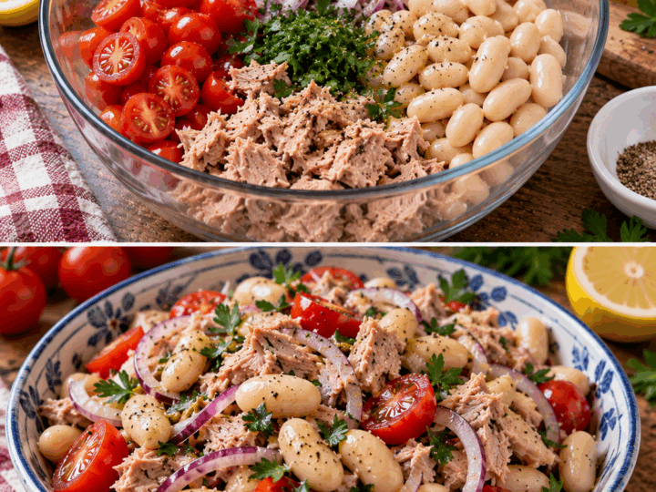 Insalata Fredda di Cannellini, Cipolla Rossa e Tonno – Toscana