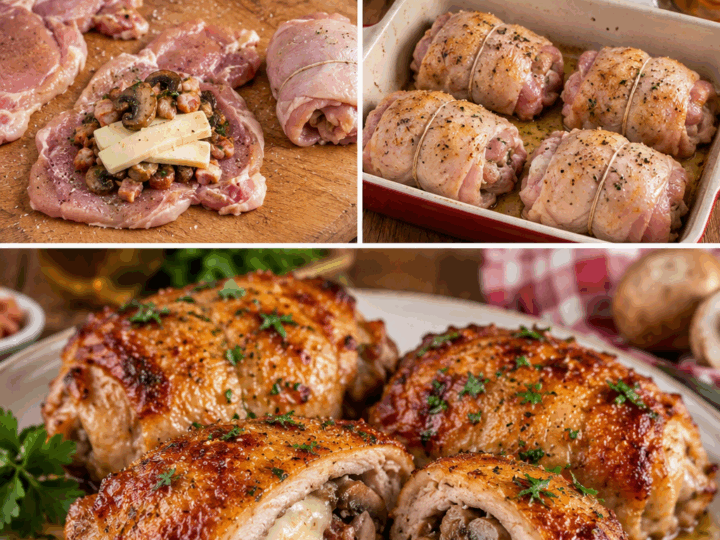 Sovracosce di Pollo Ripiene di Funghi, Scamorza e Pancetta – Umbria