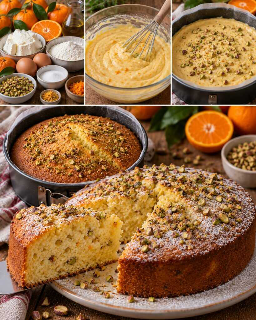 Torta Morbida ai Mandarini con Ricotta e Pistacchi – Sicilia
