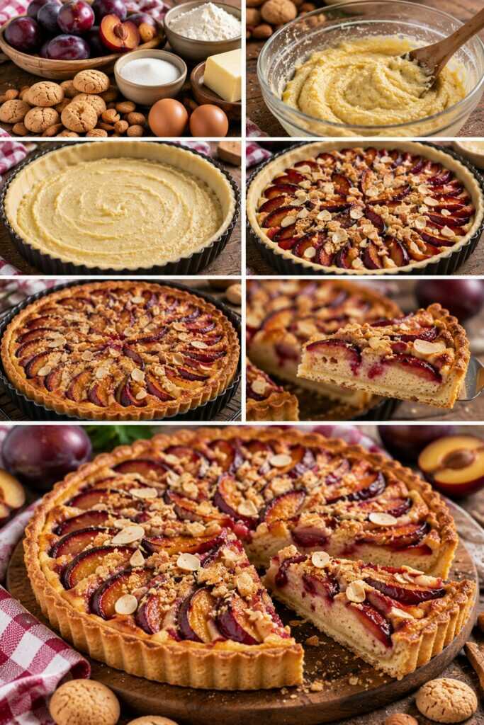 Crostata Frangipane alle Prugne con Mandorle e Amaretti – Piemonte