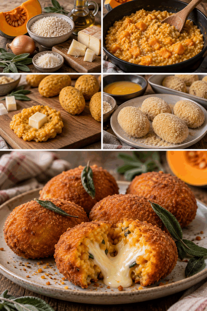 Supplì di Zucca con Cuore di Taleggio e Salvia – Lombardia